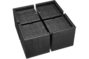 MixDora Bed Risers L-Shape Furniture Risers Heavy Duty Chair Raisers Lifter for Sofas Couches Desks Tables Set of 4 Pack (3 inch-Square)