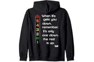 MOTORBIKE LOVERS AND MOTORCYCLE RIDERS GIFTS IDEAS When life gets you down Motorcycle Motorbike Gears On Back Sweat à Capuche