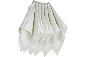 Trois Kilos Sept - Lot de 6 Langes Bébé - Carrés de Mousseline Coton - 70 x 70cm - Multi-usages: Couverture, Doudou, Bavoir, Protection Solaire - Certifié OKEO-TEX - Cadeau Naissance - Blanc