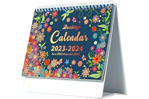 ALLWYOU Calendar 2023-2024|Desk Calendar Flip Over|To Do List/Daily/Monthly Plans|18 Month Thick Paper Family Calendar 2023|Mini Desktop Calendar 8 * 8 * 6inch|Strong Twin-Wire Binding2023.06-2024.12