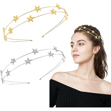 Siopue Kreuzknoten-Stirnbänder Für Damen – Rutschfestes Haarband Im Hahnentritt-Design