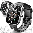 Csasan Smart Watch for Men Women(Answer/Make Calls), 1.91" Touch smartwatch, 110+ Sport Activity Tracke with Heart Rate Sleep Monitor Step Counter, IP68 Waterproof Fitness Watch for Android iOS, Black