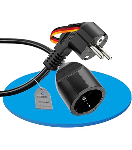 Prolunga Schuko Con Cavo Di Alimentazione IP44 Fino A 3500 Watt Adatta - Foto 12