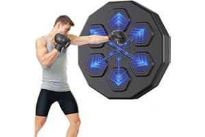 YJLTKL Machine Boxe Musicale Cible Murale De Boxe avec Lumires, De Boxe Mural Équipement De Boxe pour L'entraînement De La Réaction (Color : Boxing Machine)