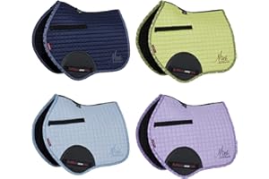LeMieux Mini Jump Suede Square Saddle Pads for Ponies - Breathable & Soft - Bamboo Lining - Saddle Pads for Horses - Equestrian Riding Equipment and Accessories - Wisteria