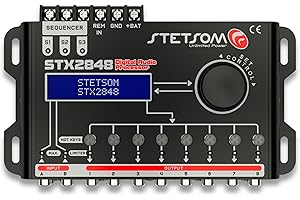 Stetsom STX 2848 DSP Crossover & Equalizer 8 Channel Full Digital Signal Processor (Sequencer) 2.8 Remote Relay