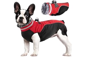 Lairle Dog Coat Waterproof Dog Coats Winter Dog Jacket Dog Clothes Dog Harness Coat Reflective Dog Coat with Harness for Small Medium Large Dogs