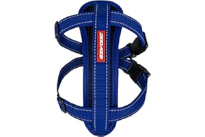 EzyDog Adjustable Chest Plate Harness - Small, Medium, XL, & Large Dogs - Step-In, No Pull, Comfort Soft-Touch, Reflective, Durable - For Active Pets