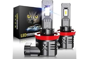 BraveWAY Ampoule H11 LED 60W 14000LM 6000K Lampes Phares Projecteur pour Voiture et Moto 300% de Luminosité Anti Erreur Blanc Xénon étanche Kit De Conversion Ampoule,Lot de 2