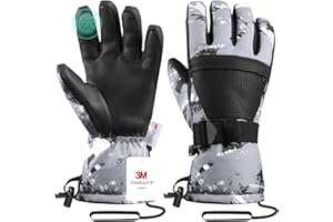 Pnosnesy Ski-Handschuhe, Winterhandschuhe, Schneehandschuhe, Ski- und Snowboardhandschuhe für kaltes Wetter, sowohl für Männer als auch für Frauen, geeignet für Eltern und Kinder