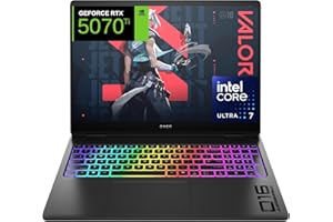 HP OMEN MAX - Ordenador Portátil Gaming de 16" 2.5K WQXGA, 240Hz Intel Ultra 7-255HX, 32GB RAM, 1 TB, NVIDIA GeForce RTX 5070 TI 12GB, Windows 11, WiFi 7 Negro - Teclado QWERTY Español