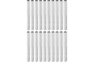 sourcing map 20 Stück Runde Kupplung Mutter M4x0.7mm Innengewinde 50mm Gewinde Rund Hülse Verbinder Stange Bolzen Rohrmutter Hardware Befestigung Silber