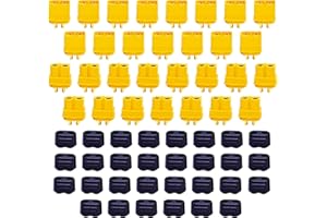 HAXIHA 30Pcs XT60H Maschio-Femmina Connettori,XT60H Guaina Connettore Spina,XT60 Spina Connettore Corrente,con di Alloggiamento Guaina,for RC Lipo Battery Aerei Auto (15Pairs)