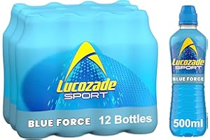 Lucozade Sport Body Fuel - Blue Force 12x500ml Isotonic sports drink, with Electrolytes and Vitamin B3 Still | Bursting with Flavour