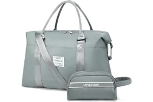 LOVEVOOK Sac de Voyage Femme Weekend Sac de Sport Sac Voyage Grand Taille Bagage Cabine Easyjet Sac Weekend Sac Cabine Avion Sac Polochon Bagage a Main Travel Bag Duffel Bag Carry on Bag Sac Maternité
