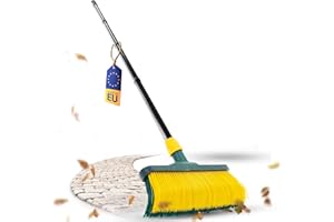 Novaliv Balai à griffes de qualité supérieure avec manche de 30 cm, poils spéciaux incurvés – Idéal comme balai de jardin, balai à griffer, gazon artificiel, idéal pour le camping, la route, balayette