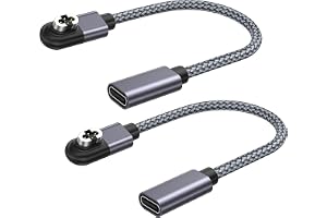 USB C till 4-stifts Shokz laddningskabel adapter 2-pack, AfterShokz OpenSwim Pro S710 hörladdare, typ C magnetisk kort sladd