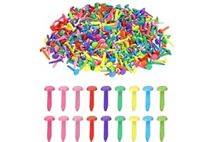maxtachi 100 Pcs Multicolor Split Pins, Paper Fasteners Split Pins Round Brads with Storage Box, Scrapbooking Brads Split Pins for Paper Craft DIY Stamping Scrapbook Office Household Supplies