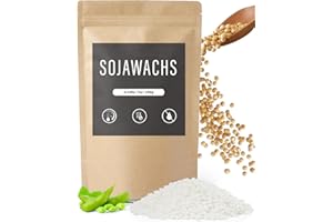 BOYUJK Cera di soia per Candele 200G/1KG/2KG/5KG, Cera Naturale di Alta qualità, 100% Cera di soia per la Produzione di Candele da Coltivazione Biologica, Senza additivi, innocua e Pura(200G)
