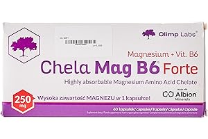 ‎OLIMP LABS OLIMP SPORT NUTRITION Olimp Chela-Mag B6 Forte Mega Caps - Hochdosierte Magnesium-Kapseln mit Vitamin B6, Reduziert Ermüdung, 60 Kapseln, Verpackung kann variieren