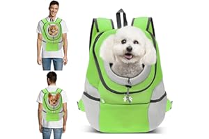 PETCUTE Mochila para Perros Mochila Bolsos para Perros pequeños transportador de Perros portabebés para Perros,Verde,XL