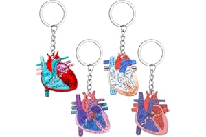 YUEJIESELECTED 4 portachiavi a forma di cuore, personalizzabile, per infermiera, compleanno, anniversario, regalo di amicizia, regalo per uomini e donne, regalo di addio, a colori, Gemeinsam