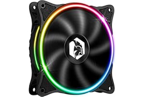 EMPIRE GAMING - Ventilador de Caja PC Gamer 1x120 MM - Flujo de aire elevado - RGB Direccionable LED PWM 3 Pines 5 V - Dual Loop – Silencioso – Refrigeración 12 CM - Negro
