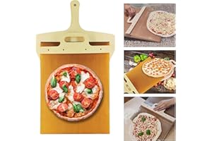 BESTYKS Pala Pizza Peel, Pala Pizza Scorrevole, pala de pizza deslizante multifunción que transfiere fácilmente la pizza, fácil de usar, apta para lavavajillas (tipo B)