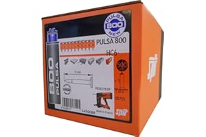 ITW Spit HC6 Lot de clous spéciaux (avec support à 10 emplacements) avec cartouche de gaz, 057552