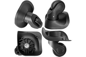 Tobeso-Nuoze Kofferrollen Ersatzrollen Ersatzräder für Koffer Reparatur 360°Drehbare Koffer Ersatzrollen mit 4 Befestigungslöchern Luggage Wheels (H041-L-4)