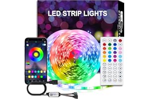LIWQOLX Ruban LED 20M, Lumineuse Contrôlé par APP Bluetooth ou Télécommande, Synchronisation de Musique, Flexible RGB Bande LED Decoration Chambre, Led Chambre pour Gaming Room,Mariage (2 * 10m)