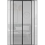 ARCOL Zanzariera Magnetica per Porta Finestra Regolabile con Fettucce a Strappo, accorciabile (155x240 cm, Nero)