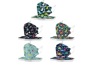 DeaAmyGline 50 Stück Mundschutz Kinder Bunt,4-lagige,Einweg,Neuer-Trend 3D Fisch-Form,Atmungsaktiv und Staubdicht,Mund und Nasenschutz Mund-Tuch Bandana Halstuch Schals für Mädchen Jungen (K16)