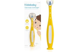 Frida Baby Spazzolino da denti a forma di U triplo angolo per bambini, giallo