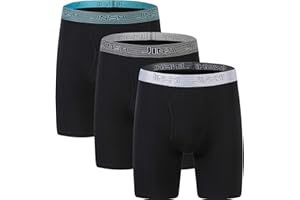 JINSHI Homme Boxer Bambou Long Doux sous-vêtements Trunk