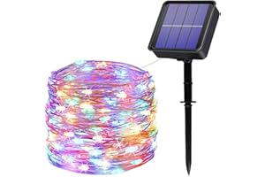 OREUNIK Guirlande Lumineuse Exterieur Solaire,18M 180 LED Guirlande Solaire 8 Modes Fil de Cuivre Étanche Décoration Guirlande Lumineuse pour Jardin, Mariage, Fête, Terrasse, Chambre, Balcon