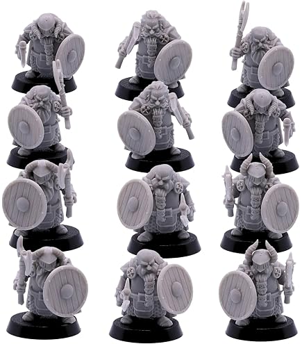 Forged Terrain Nain Gunners Infantry Unit Miniatire, 32 mm Jeux de table Fantasy Nains Army, Nains Marksmen Figure