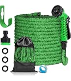 POP lina Manguera Jardin 30m, Manguera Jardin Extensible con Pistola de 10 Funciones para Exterior e Interior, Garden-Hose con Conectores de 1/2 y 3/4 para Familiase con Jardín y Huerto