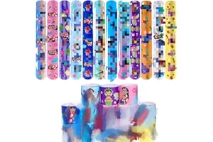 Kaimirui 24 Pezzi Sti-tch Braccialetti Slap per Bambini, Sti-tch Bracciali a Scatto,Bracciali Slap Bambini Regalo Compleanno,Bracelets Gadget a Scatto,festa di compleanno di ragazze e ragazzi