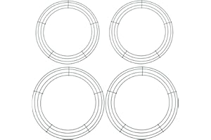 URATOT 4 Pack Metal Wreath Frame Green Wire Wreath for Christmas Wedding Holidays Valentines Garden Home Party Decorations (8-inch, 12-inch)