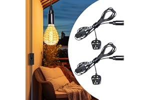 WRPACTTG Pendant Light Fitting, 2 Pack E14 Bulb Holder with 4.5 M Lamp Cable with Switch and Plug, Black Plug in Ceiling Light, Ceiling Pendant Light Fitting, Hanging Lamp for Bedroom, Living Room, Loft