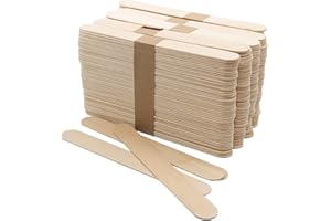 YXHZVON Palos de madera para helado, 100 unidades, 15 x 1,8 cm, para manualidades, jardín, etiquetado de plantas, abedul, color básico