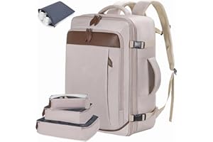 LOVEVOOK Bagaż podręczny, plecak podróżny, 35-40 l, możliwość rozszerzenia, bagaż podręczny, plecak samolotowy, duży plecak na laptopa o przekątnej ekranu 17", dla kobiet i mężczyzn, zatwierdzony do