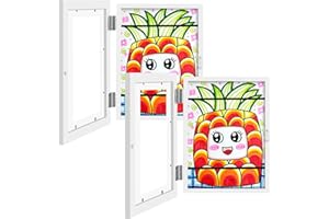 SINAND Zestaw 2 Ramka ekspozycyjna dla dzieci, artystyczne ramki dla dzieci, otwierane z przodu, A4 (Biały)