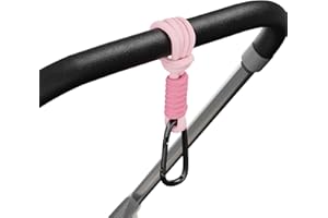 SURDOCA Ganci per Passeggino Porta Borse, Ganci Passeggino Universali, Gancio Passeggino per Borsa, Accessori per Passeggino Leggero Rosa 1pc