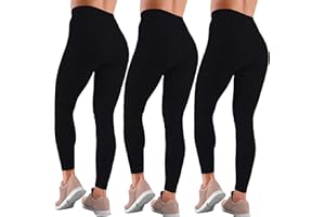 Love My Fashions® 3 Pack Leggings for Women UK High Waisted Fleece Lined Black Leggings Womens Tummy Control Soft Stretchy Gym Workout