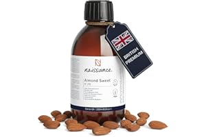 ‎NAISSANCE Naissance Natürliches Süßes Mandelöl (Nr. 215) 250ml – Vegan, Gentechnikfrei – Ideal zur Haar– und Körperpflege, für Aromatherapie und als Basisöl für Massageöle