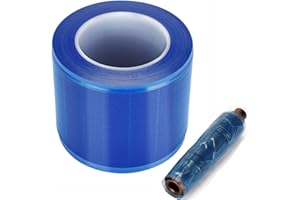 ATOMUS 1200PCS / rullo Blu Pellicola antipolvere per macchinetta per tatuaggi Impugnatura Porta inchiostro Accessori per tatuaggi Strumento Pellicola protettiva Pinzette Strumento dentale