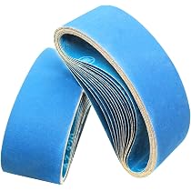 Sruhrak Nastri Abrasivi 40x303mm - 2 Ciascuno di Grane 60/80/120/240/400 Carta Abrasiva per Levigatrice a Nastro, per Levigare,Limare,Affilare e Rimuovere Metallo/Legno (10 Pezzi