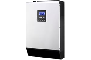 PHOTONIC UNIVERSE Iconica 5000VA / 4000W 24V Hybrid Pure sine wave Inverter with 80A MPPT Solar charge controller and 60A Mains battery charger - ideal for off-grid applications/remote areas without a constant, UPS.